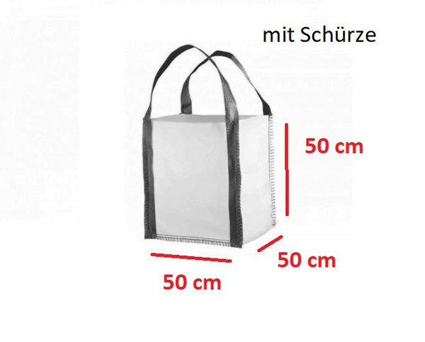 Big Bag 50 x 50 x 50 cm mit Schürze